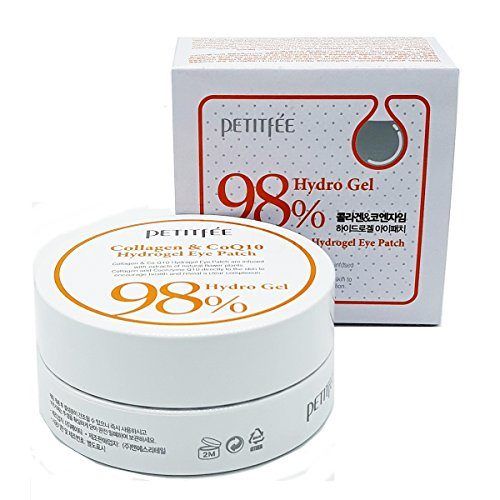 Petitfee-98-Collagen-und-Coenzyme-Q10-Hydro-Gel-Eye-Essence-Patch-60-x-Feuchte-Augenpads-gegen-Augenringe-und-Falten-mit-Kollagen-und-mi